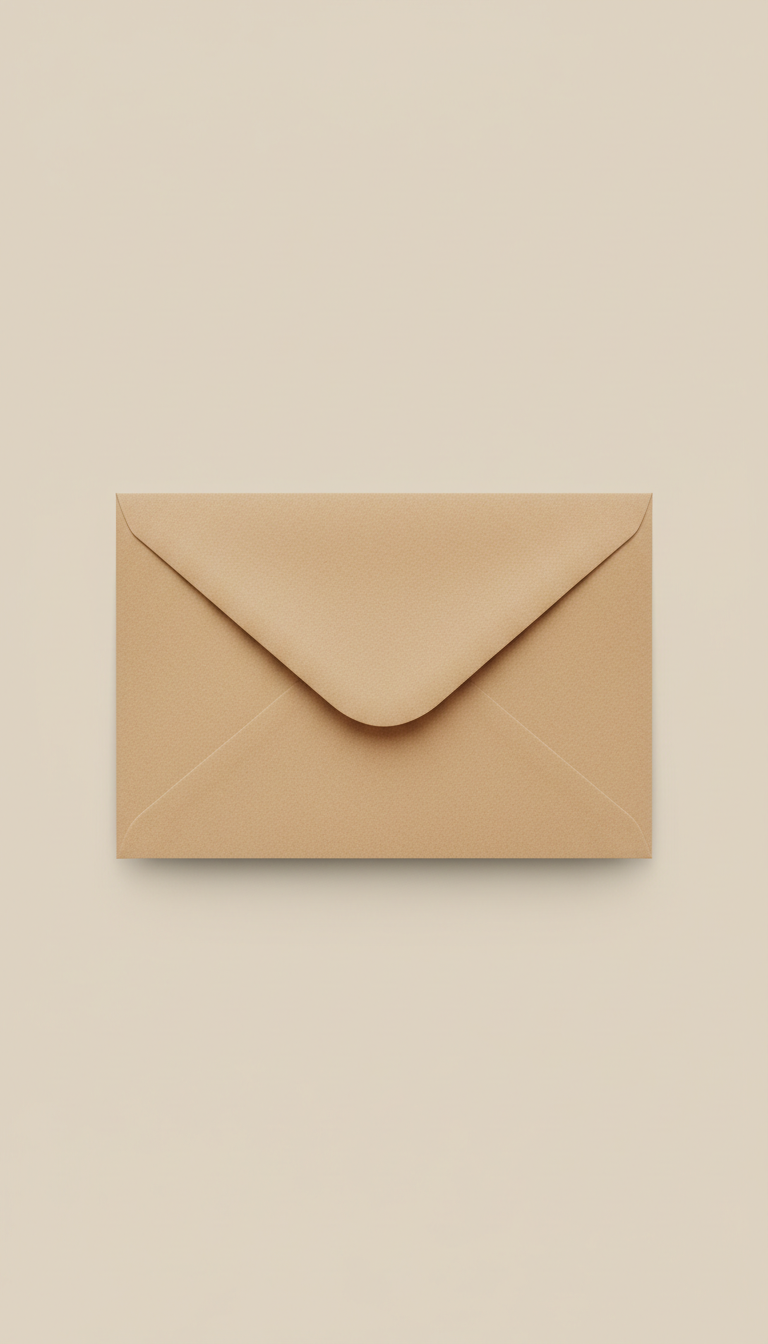 Sandstone-Hued Itinerary Envelope
